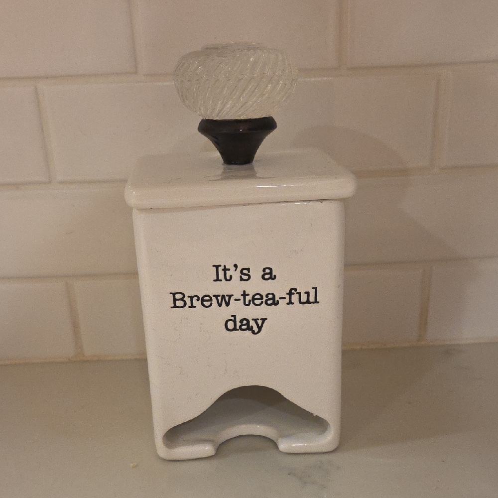Mud Pie Ceramic Tea Bag Caddy